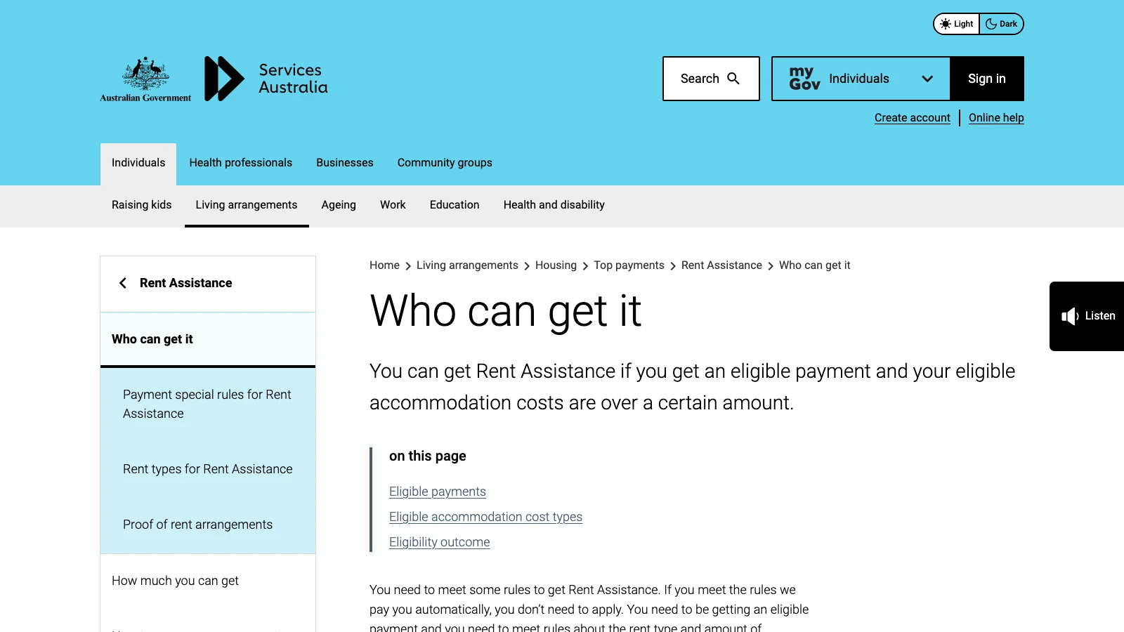 Rent Assistance in Australia: Start With the Official Eligibility Check